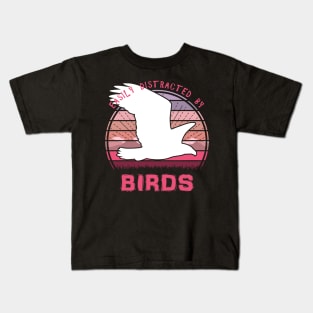 Easily Distracted By Birds Sunset Kids T-Shirt